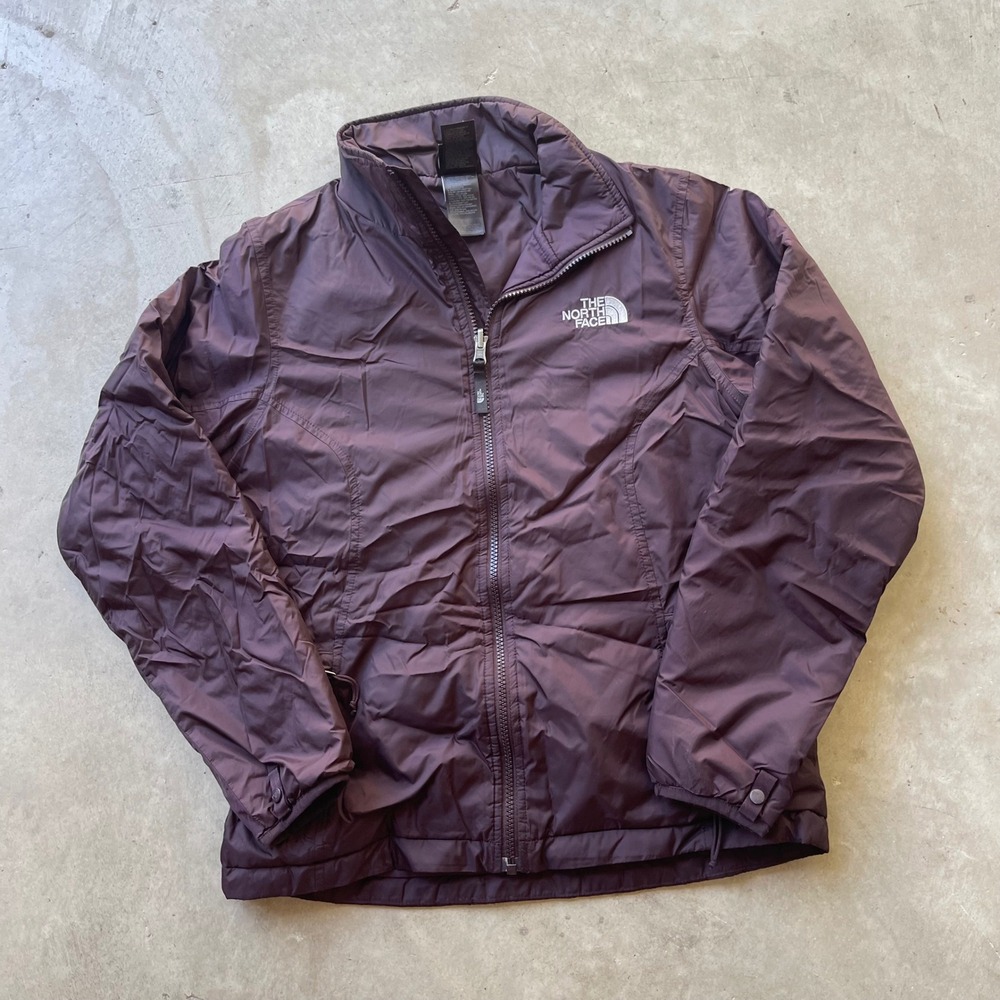 The North Face Womens Plum Purple Full Zip Lightweight Puffer Jacket Small